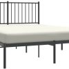 vidaXL Bed frame with headboard metal 135x190cm (350863) Letti