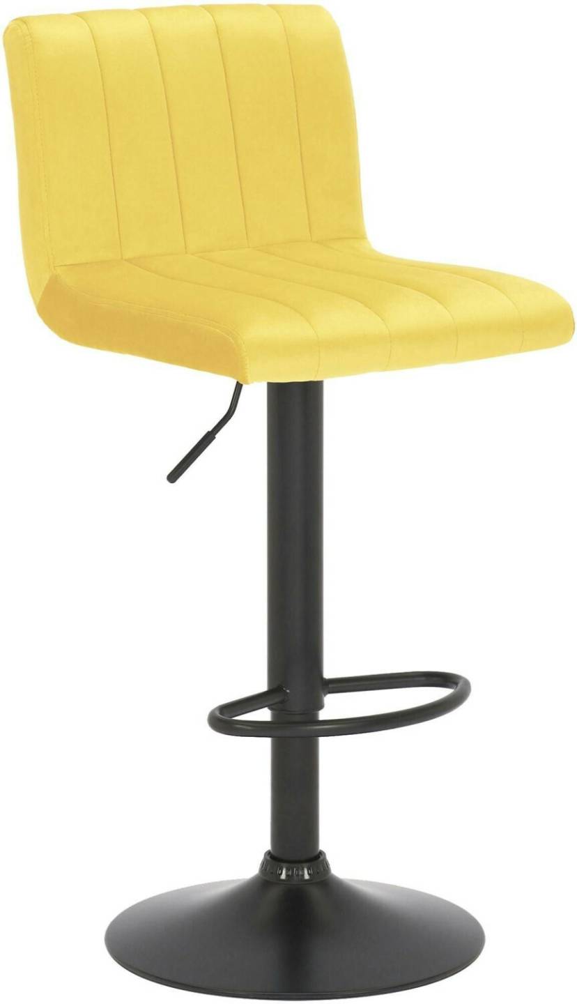 Mobili bar CLP Bar stool Jamie velvet yellow (319635)