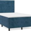 Letti vidaXL Box spring bed with mattress 120x200cm velvet (3143077)