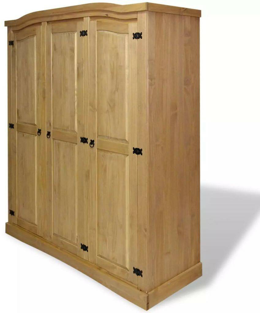 vidaXL Wardrobe Mexican Pine 3 Doors Corona Armadi guardaroba