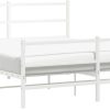 vidaXL Bed frame with head and footboard metal 150x200cm (355434) Letti