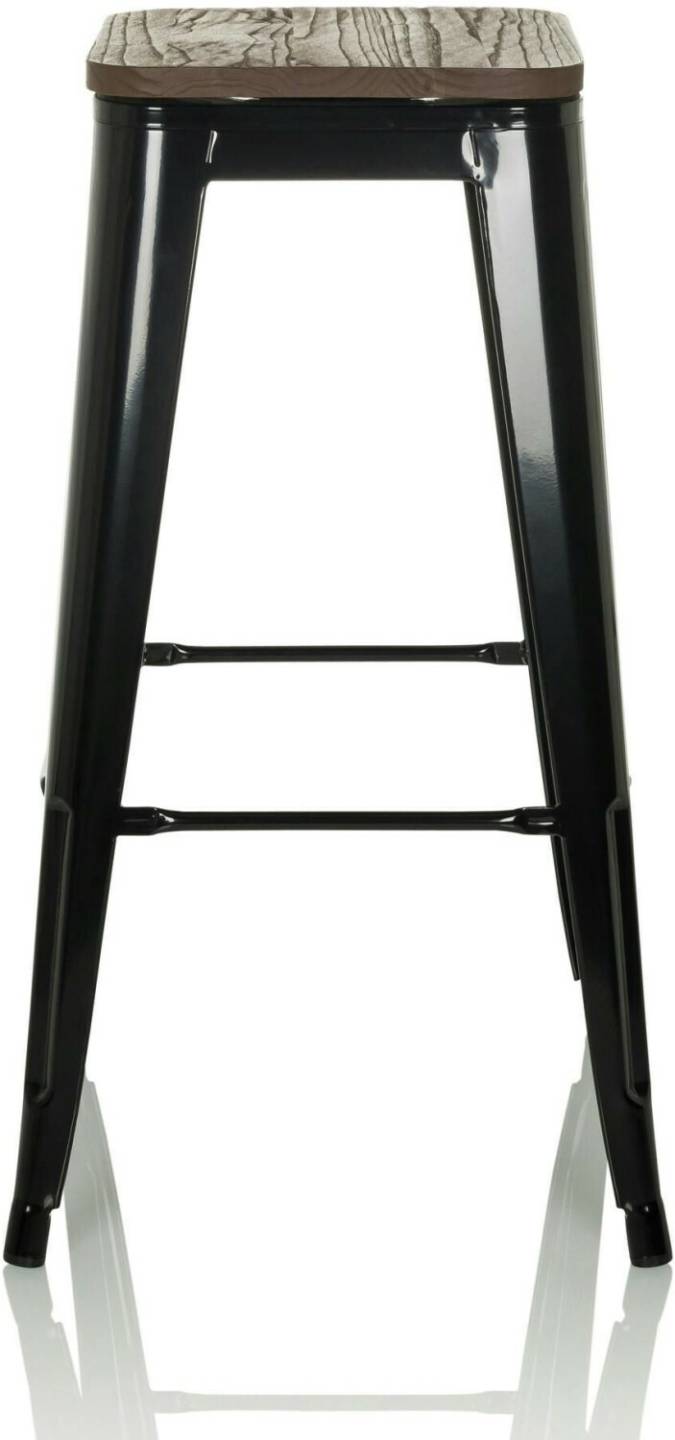 Mobili bar HJH Office Bar stool VANTAGGIO HIGH WS metallic black/seat dark black (645068)