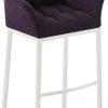 Mobili bar CLP Bar stool Damaso fabric with 4-foot frame white purple (301759)