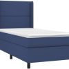 vidaXL Box spring bed with mattress & LED 90x190cm fabric (3138203) Letti