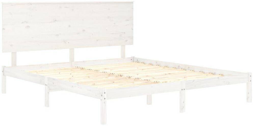 vidaXL Solid wood bed pine 200x200cm (3104824) Letti