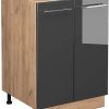 VICCO Vanity unit Fame-Line 60cm anthracite high gloss/gold kraft Mobili da cucina