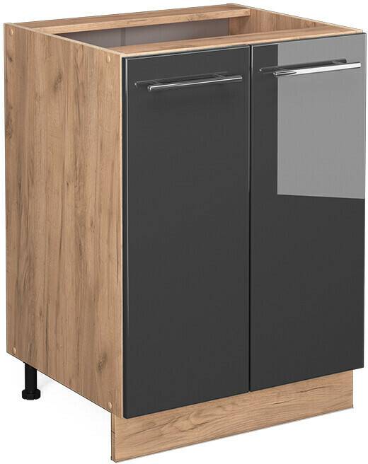 VICCO Vanity unit Fame-Line 60cm anthracite high gloss/gold kraft Mobili da cucina