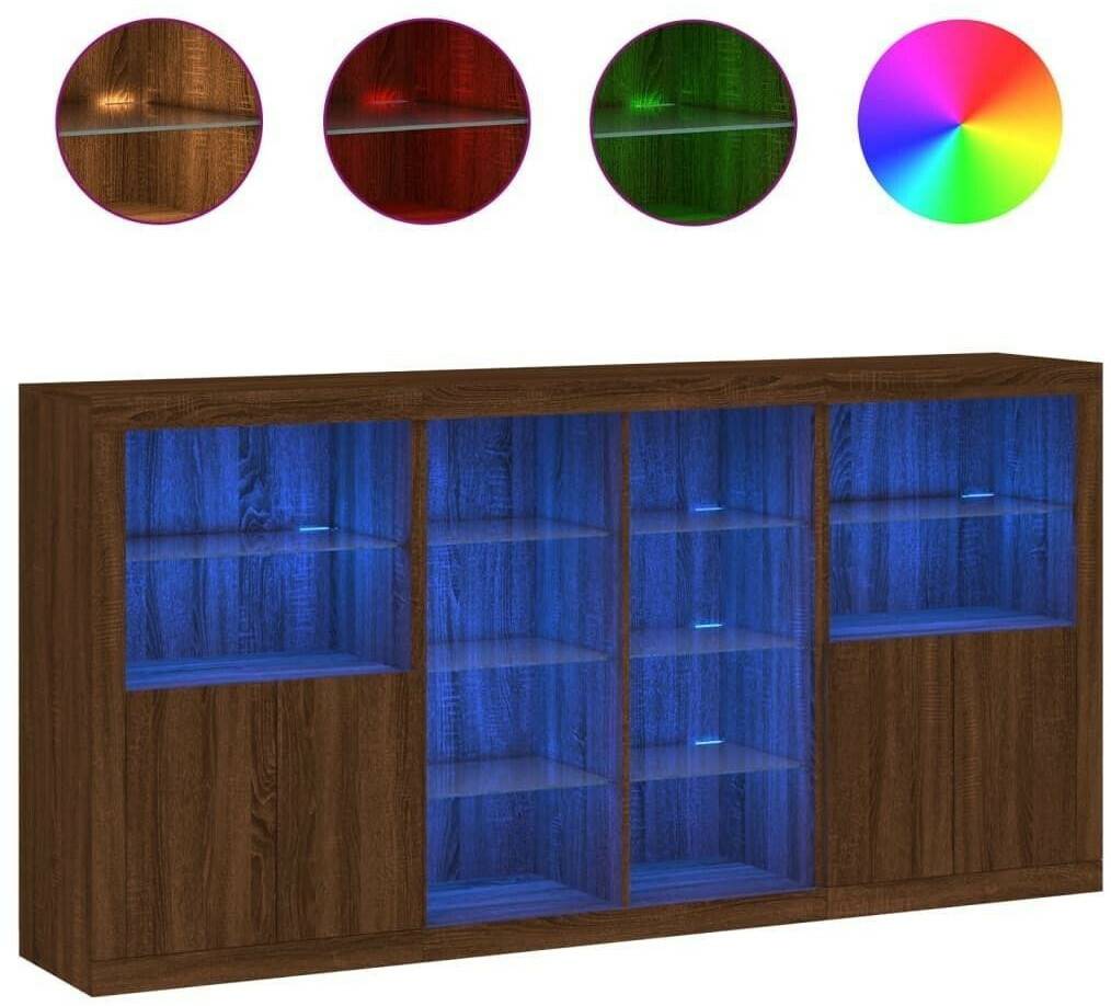 vidaXL Sideboard with LED lights 202x100cm (3209190) Cassettiere