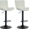 CLP Set of 2 bar stools Emma fabric cream (322356) Mobili bar