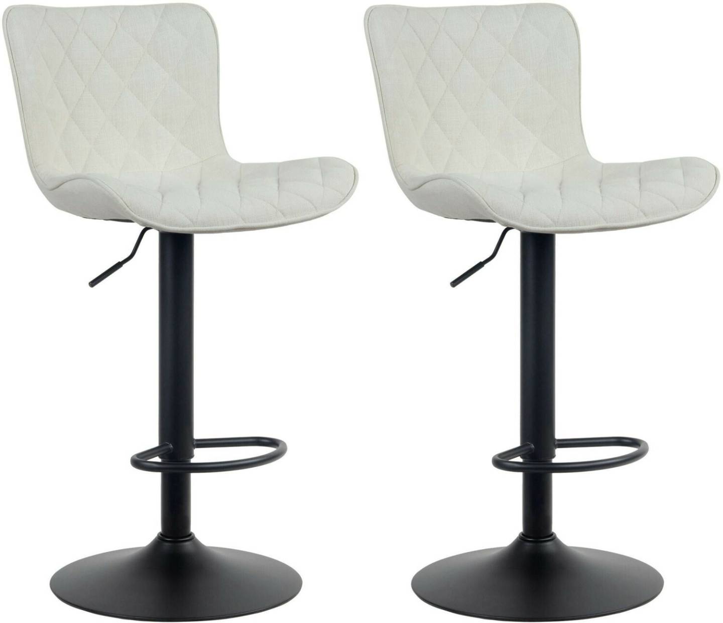 CLP Set of 2 bar stools Emma fabric cream (322356) Mobili bar