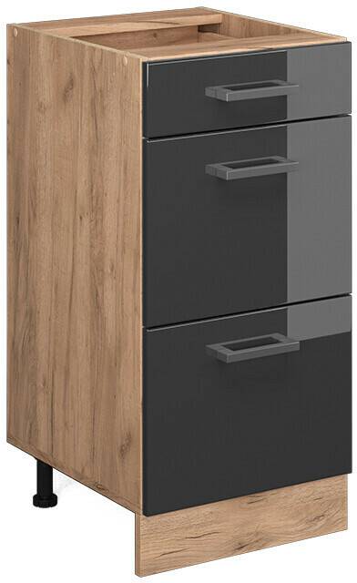 Mobili da cucina VICCO Base cabinet R-Line 40 cm gold kraft/anthracite high gloss with drawer