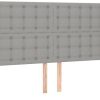 vidaXL Headboard with ears 203x23x118/128cm fabric (3118412) Letti