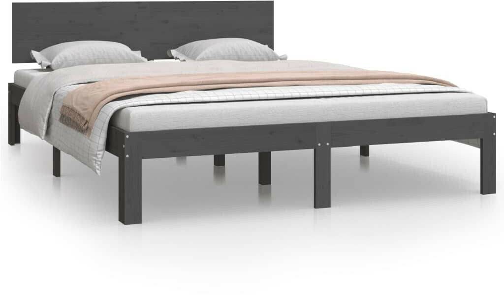 vidaXL Solid wood bed pine 140x200cm (810497) Letti