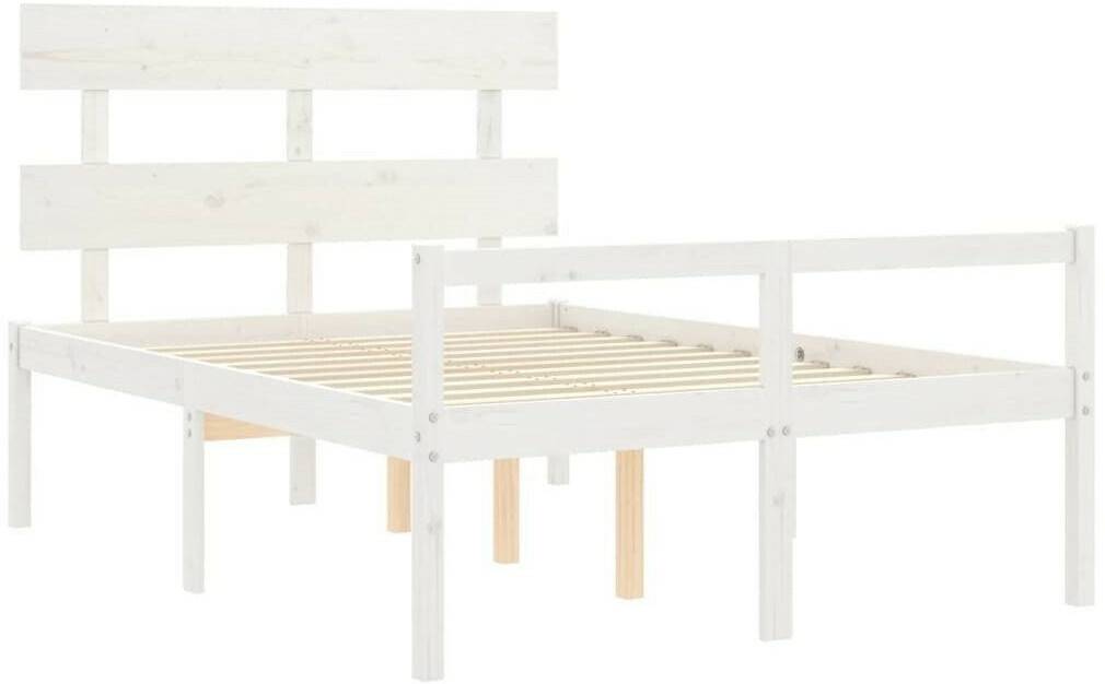 vidaXL Senior bed with headboard solid wood 120x200cm (3195347) Letti