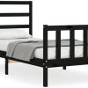 Letti vidaXL Solid wood bed with headboard 90x200cm (3191895)