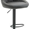 CLP Bar stool Lazio imitation leather black gray (321755) Mobili bar