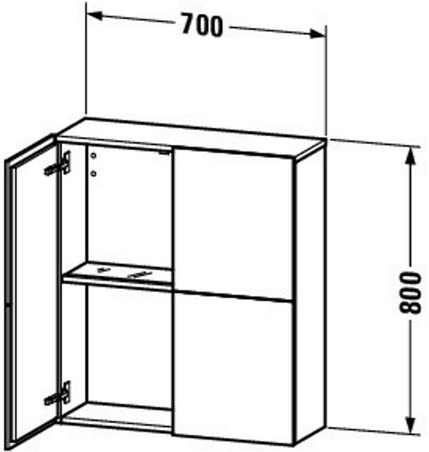 Duravit L-Cube Half Tall Cabinet (LC1167)LC116707979 Mobili da bagno