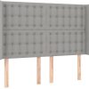 Letti vidaXL Headboard with ears 147x16x118/128cm fabric (3120012)