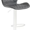 CLP Bar stool cork faux leather white gray (313188) Mobili bar