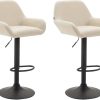 CLP Braga Faux leather bar stool 2 piecesBlack (312969) Mobili bar