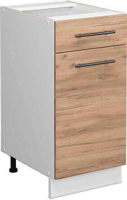 VICCO Drawer base cabinet Fame-Line 40 cm white/oak modern Mobili da cucina