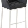 Mobili bar CLP Bar stool Damaso W fabric with 4-foot frame dark gray (102345556)