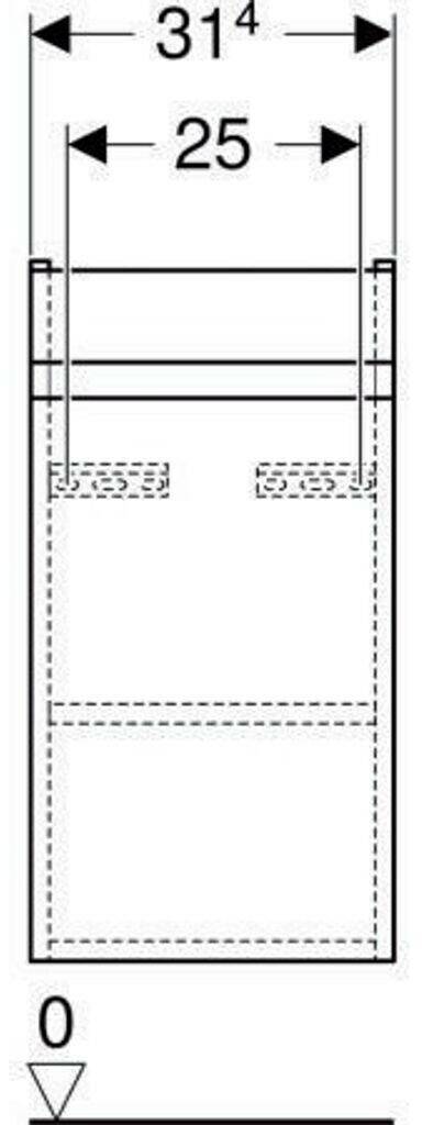 Geberit Renova Plan vanity unit for washbasin 1 door 36 x 60.5 x 22 cm walnut hickory (501901JR1) Mobili sottolavabo