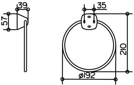 Accessori da bagno KEUCO City2 Towel Ring (02721)