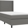 Letti vidaXL Box spring bed with mattress & LED 100x200cm artificial leather (3139251)