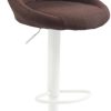 CLP Bar stool Lazio fabric white brown (321783) Mobili bar