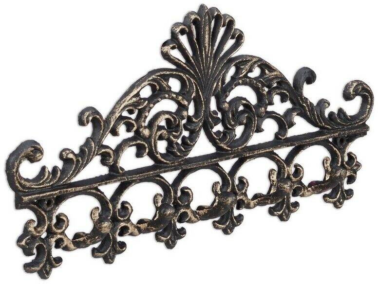 Relaxdays Cast iron coat rack 17x35x3,5 cm bronze (10020631-490) Cassettine portachiavi