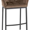 CLP Bar stool Damaso B velvet with 4-foot frame brown (321950) Mobili bar