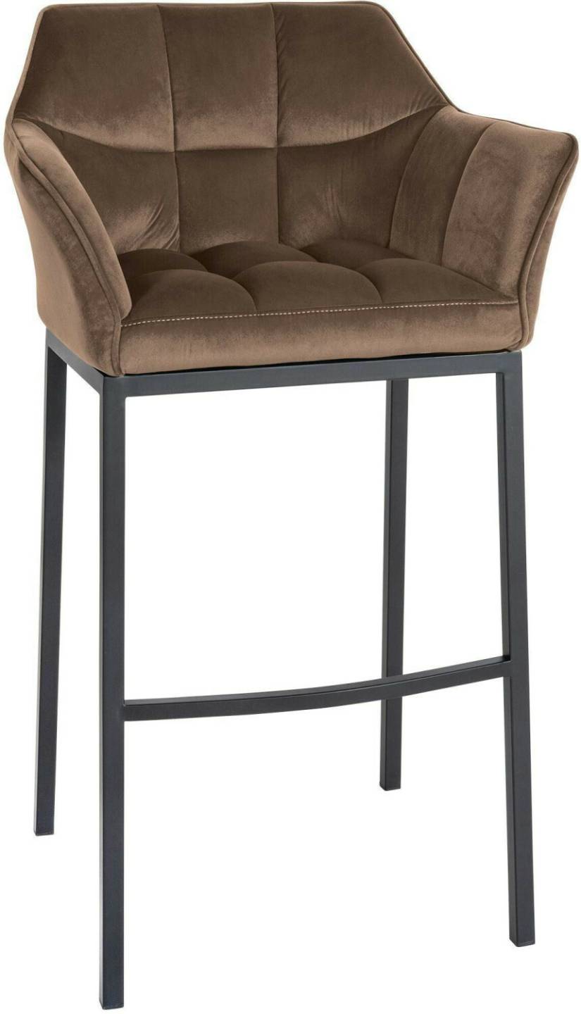 CLP Bar stool Damaso B velvet with 4-foot frame brown (321950) Mobili bar