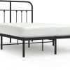 vidaXL Bed frame with headboard metal 120x190cm (352575) Letti