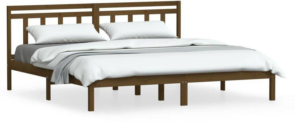 vidaXL Solid wood bed pine 200x200cm (3100612) Letti