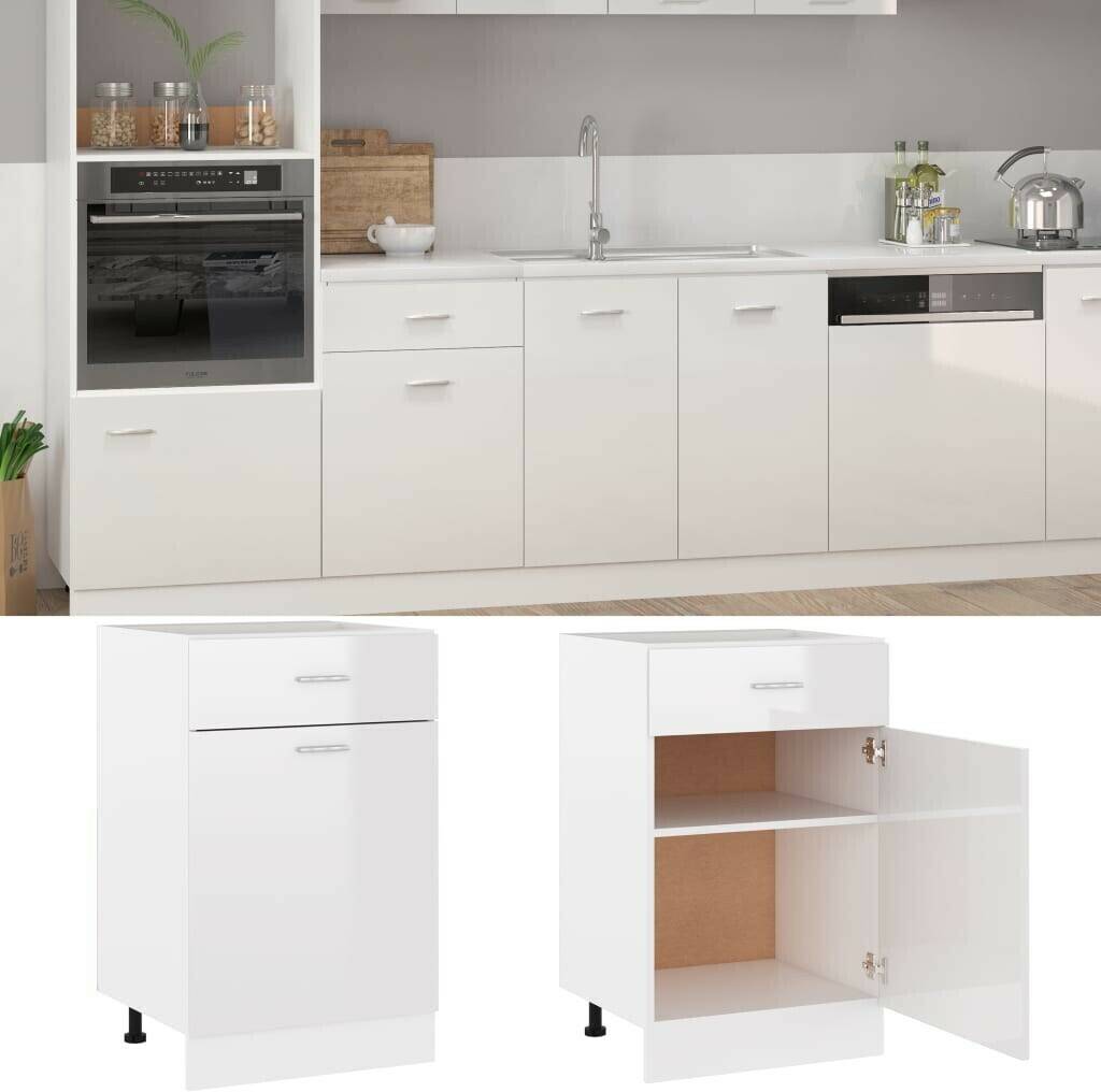 Mobili da cucina vidaXL Drawer base unit high-gloss white 50x46x81,5 cm