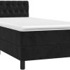 vidaXL Box spring bed with mattress 100x200cm velvet (3141469) Letti