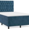 Letti vidaXL Box spring bed with mattress 120x200cm velvet (3143197)