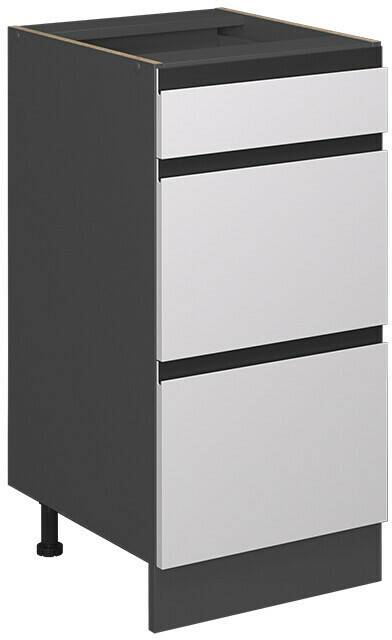 Mobili da cucina VICCO Drawer base cabinet R-Line 40 cm anthracite/white handleless 3 drawers