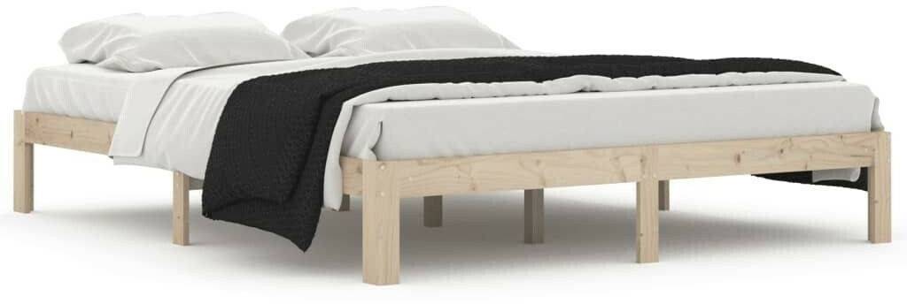 vidaXL Solid wood bed pine 160x200cm (810375) Letti