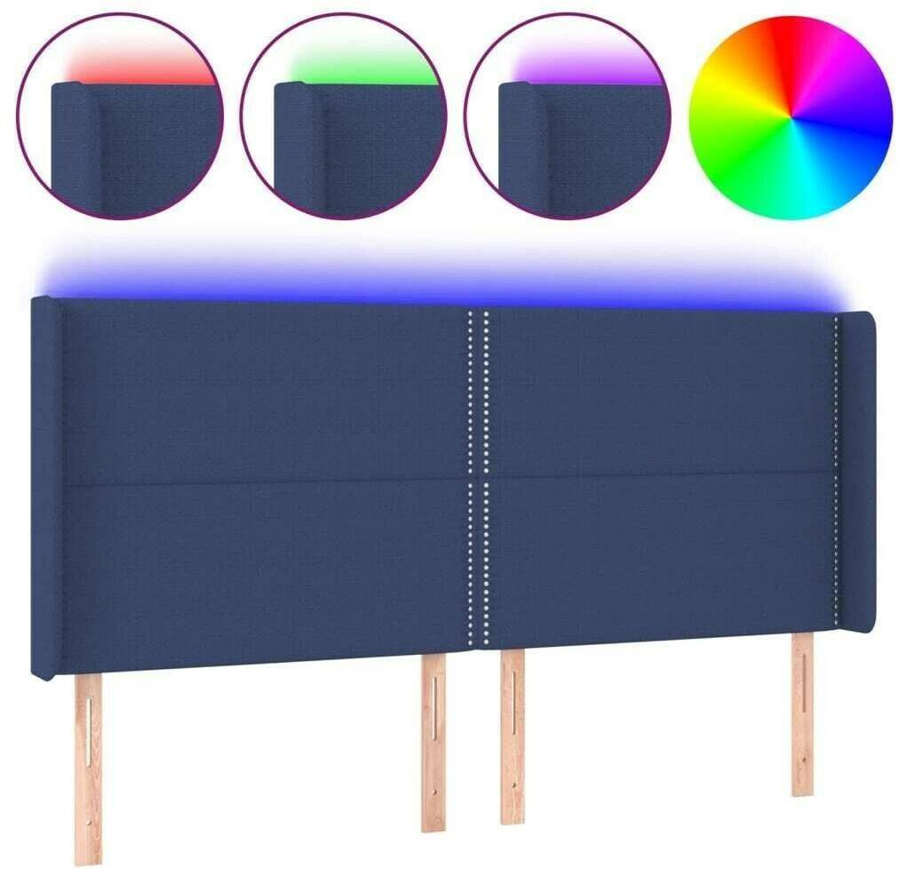 Letti vidaXL LED headboard 203x16x118/128cm fabric (3123936)