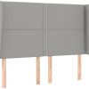 Letti vidaXL Headboard with ears 147x23x118/128cm fabric (3117814)