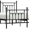 vidaXL Bed frame with head and footboard metal 183x213cm (353560) Letti