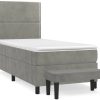 Letti vidaXL Box spring bed with mattress 80x200cm velvet (3137749)