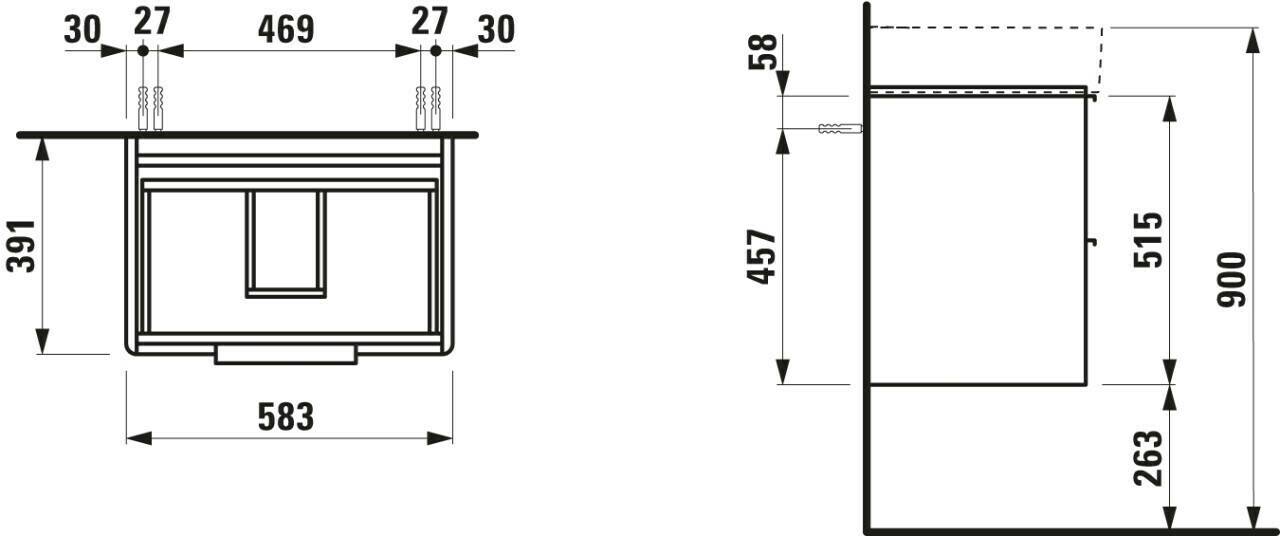 Laufen Base (H4022521102611) Mobili sottolavabo