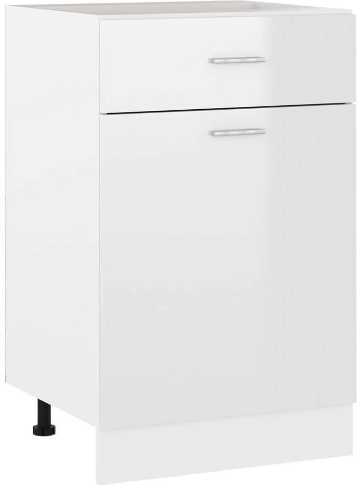 Mobili da cucina vidaXL Drawer base unit high-gloss white 50x46x81,5 cm