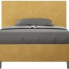 ITYhome Letto una piazza e mezza con rete imbottito 120x210 microfibra ocra Adele - giallo VE1221ADEL031-CR Letti