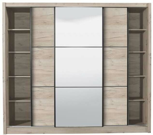 Bella Home Madrid (242 x 60 x 215 cm) 3 ante e specchio Armadi guardaroba