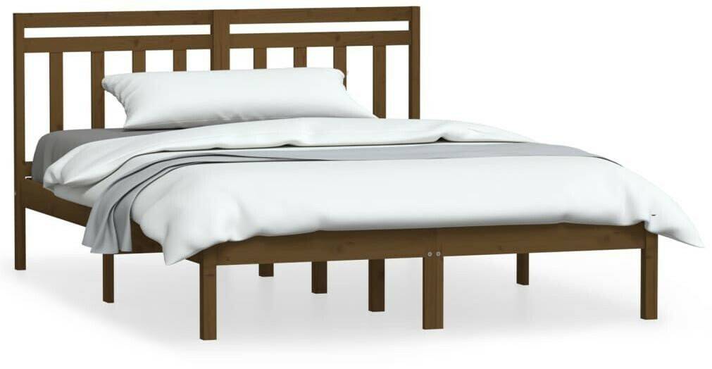 vidaXL Solid wood bed pine 120x200cm (3100587) Letti