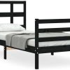 Letti vidaXL Solid wood bed with headboard 90x200cm (3194820)